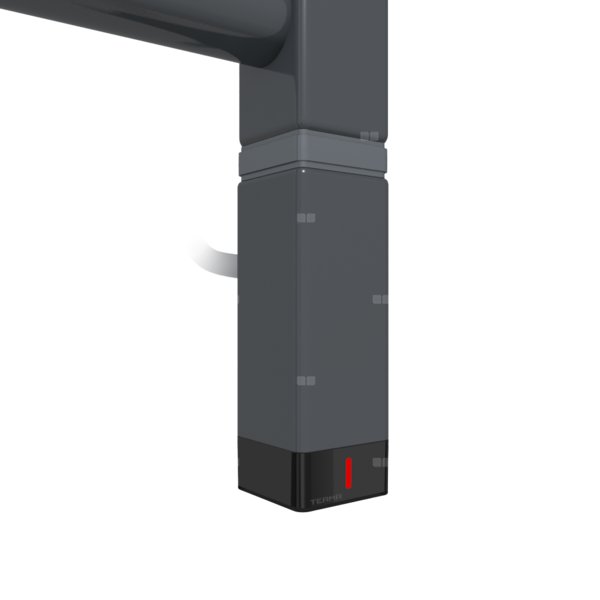 Grzałka TERMA One K30x30, 300W \ Tuba, Modern Grey, kabel prosty bez wtyczki [srebrzysty, 1,5m, logo