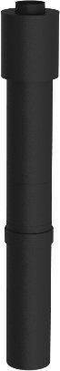 Terminal pionowy fi80/125mm czarny RAL9005