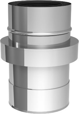 Rura dł. 250mm z zasysem powietrza DN80/125 wysoki połysk
