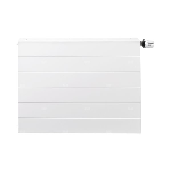 Grzejnik płytowy typ 33 TERMO TEKNIK Design Style zasilany z dołu z wbudowanym zaworem termostatycznym wym. 600 x 2400 mm, kolor biały, moc 5472 W