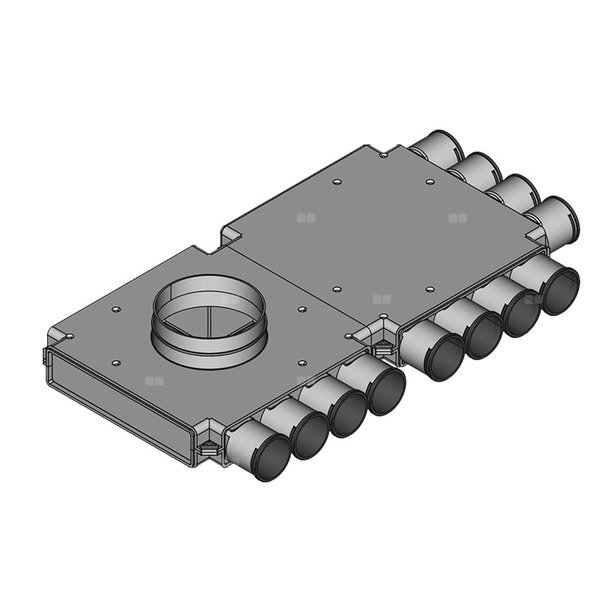 Rozdzielacz koncowy D17:D18 TopFlex DN160/DN63 x 12 / 2-modułowy