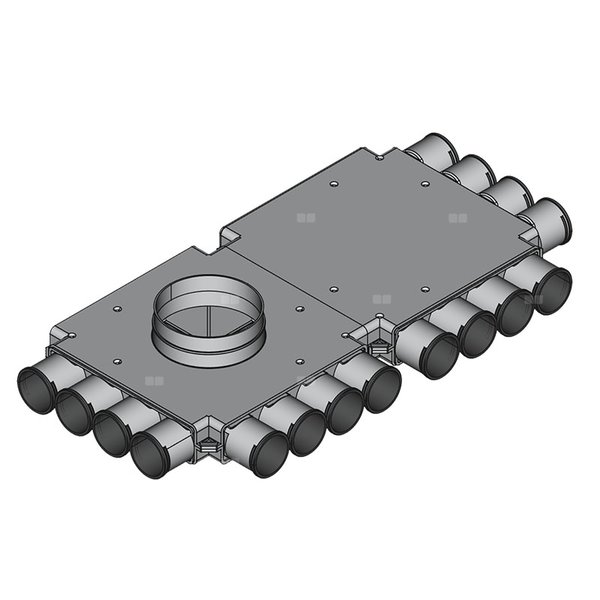 Rozdzielacz końcowy TopFlex DN160/DN63 x 16 / 2-modułowy