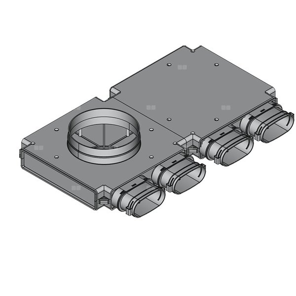 Rozdzielacz końcowy TopFlex DN00/52mm x 117mm x 4 / 2-modułowy