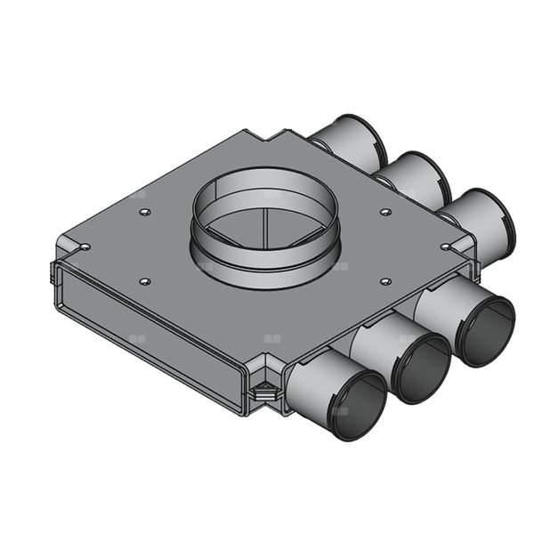 Rozdzielacz końcowy TopFlex DN160/DN75 x 6P / 1-modułowy - montaż na stropie