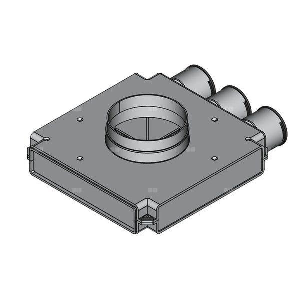 Rozdzielacz końcowy TopFlex DN160/DN75 x 3 / 1-modułowy - montaż pod stropem