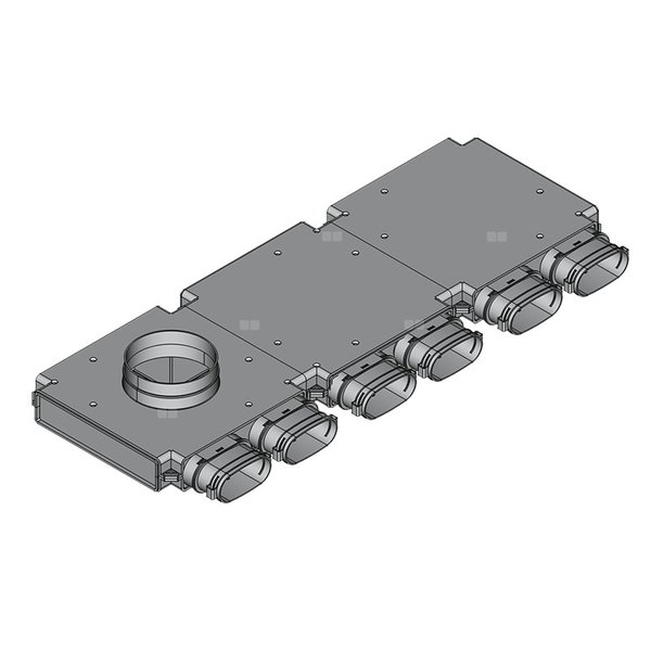 Rozdzielacz przelotowy TopFlex DN200/DN160/52mm x 117mm x 6 / 3-modułowy
