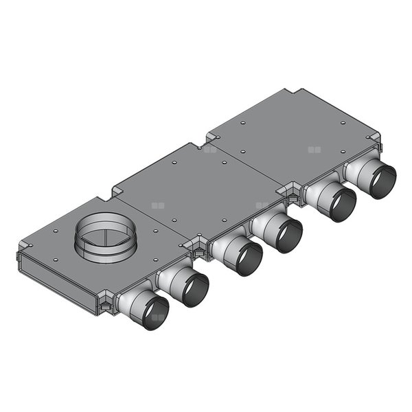 Rozdzielacz przelotowy TopFlex DN200/DN160/DN90 x 6 / 3-modułowy - montaż pod stropem