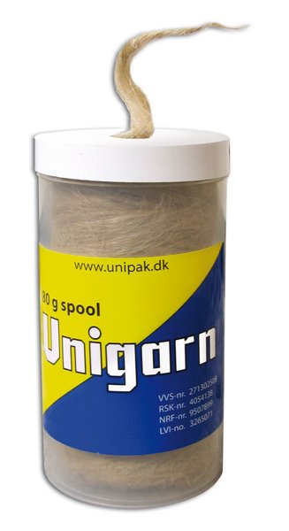 Pakuły lniane (szpula w dozowniku) UNIPAK UNIGARN 80 g do uszczelniania