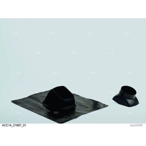 Uniwersalny przepust dachowy, czerwone, do wyprowadzenia dachowe, czarnego, do nachyleń dachu 25 st.– 50 st., stosowany do fi150/180 mm