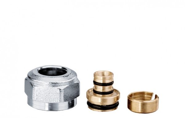 Złącze VALVEX Pex-Al 2-16-G3/4/18, mosiądz (niklowany), 3/4'' x 16 mm (GW x zz)
