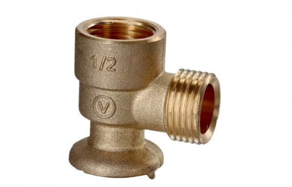 Kolano ustalone 90' VALVEX V-Pex, mosiądz, 1/2'' (GW x GZ)
