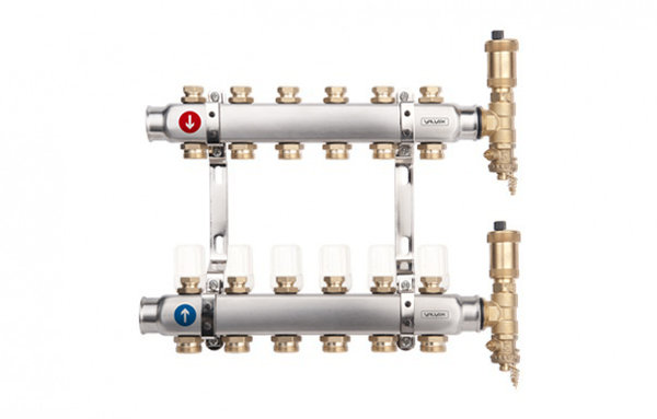 Rozdzielacz hydrauliczny VALVEX Base K3-12 stal nierdzewna, odgałęzień: 12 (3/4''), do CO