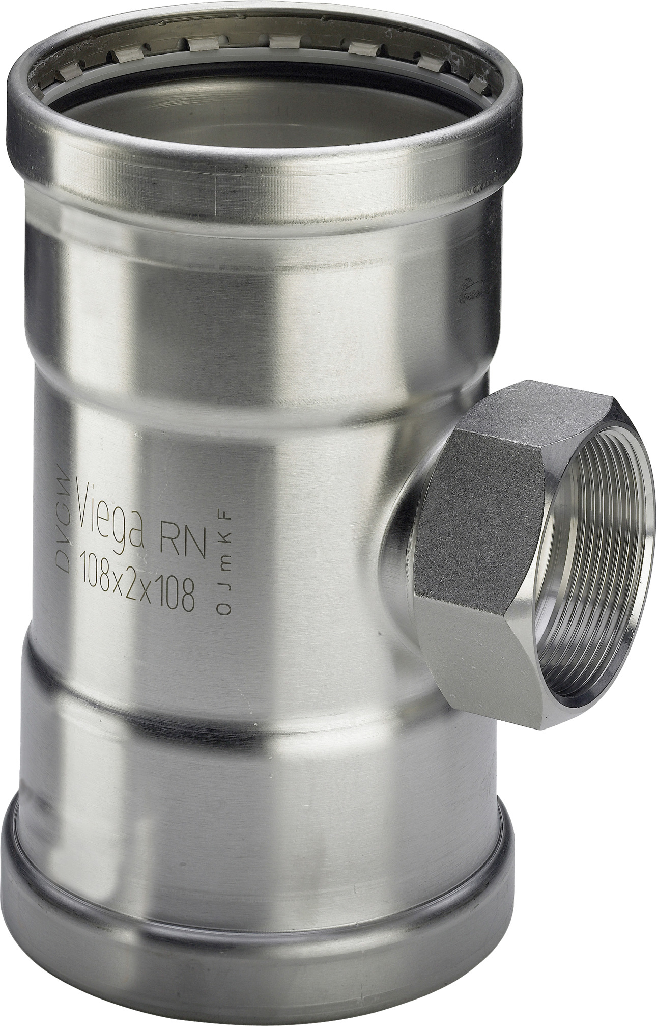 Trójnik VIEGA 23172LF stal nierdzewna 108 mm x 3/4'' x 108 mm (mz x GW x mz)