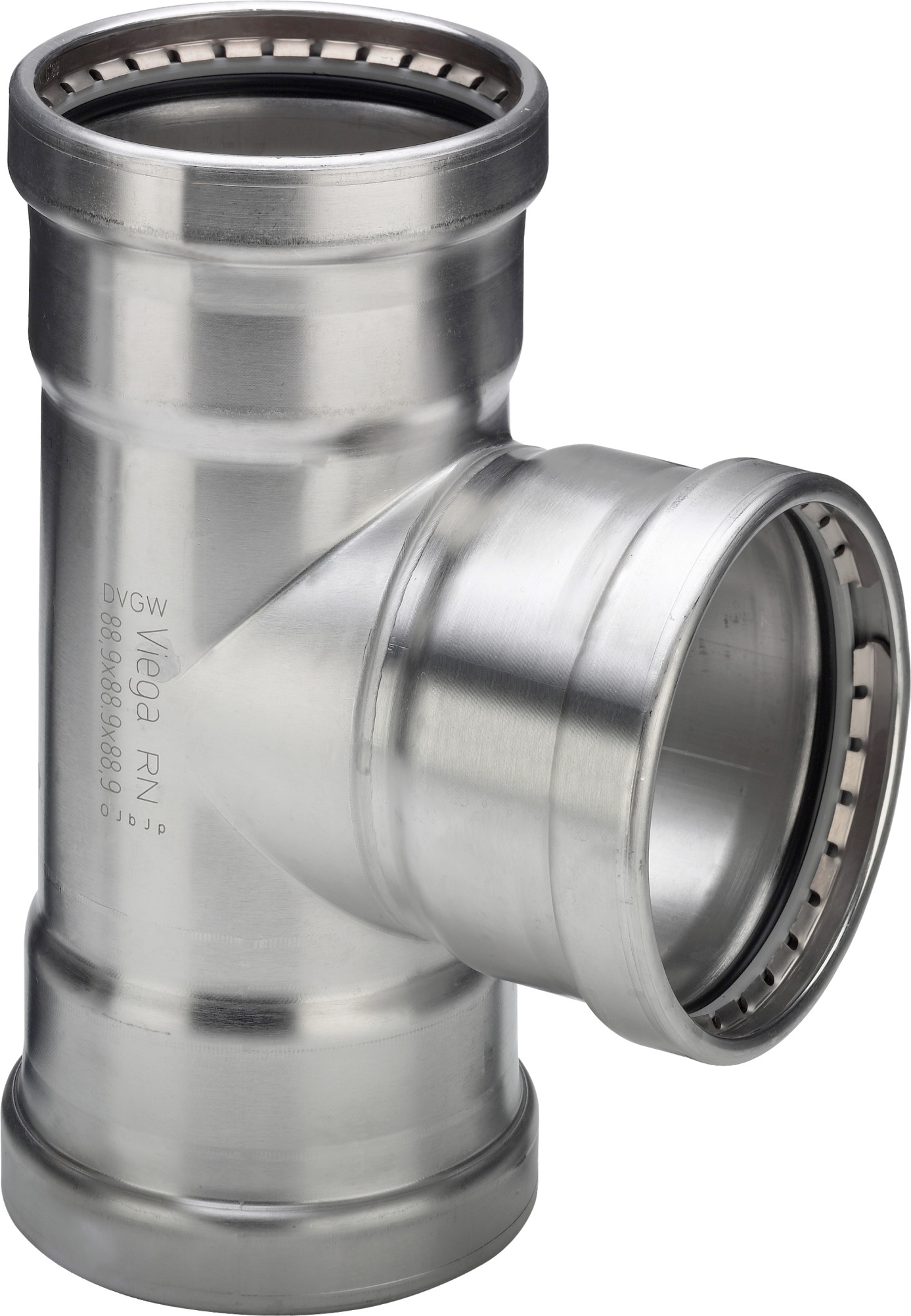 Trójnik VIEGA 2318LF stal nierdzewna 114 mm x 64 mm x 114 mm (mz x mz x mz)
