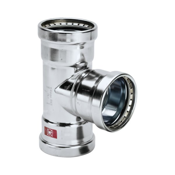 Trójnik VIEGA 1118LF stal (ocynk galwaniczny/elektrolityczny) 76.1 mm x 35 mm x 76.1 mm (mz x mz x mz)