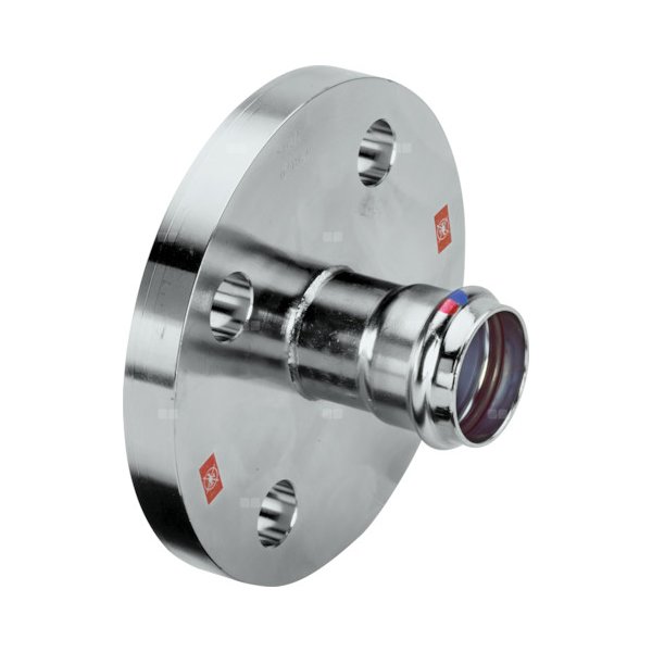 Przejście kołnierzowe z SC-Contur Prestabo VIEGA 1159LF jednoczęściowy, stal (ocynk galwaniczny/elektrolityczny) / stal  (ocynk), DN 50 x 54 mm (kołnierz x mz), 97 mm z uszczelką