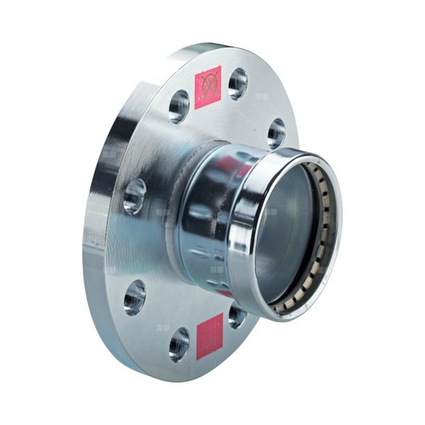 Przejście kołnierzowe z SC-Contur Prestabo VIEGA 1159XL jednoczęściowy, stal (ocynk galwaniczny/elektrolityczny) / stal (ocynk galwaniczny/elektrolityczny) (ocynk), DN 100 x 108 mm (kołnierz x mz), 92 mm z uszczelką