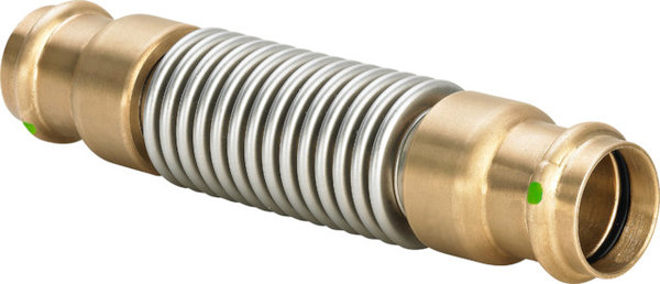 Kompensator osiowy ograniczony VIEGA 2251 metalowy mufa zaciskowa 22 mm, mieszek stal nierdzewna
