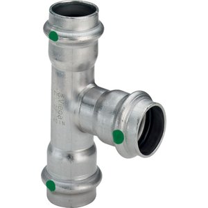 Sanpress Inox-trójnik z SC-Contur stal nierdzewna, nr wzoru 2318 d1: 18 d2: 15 d3: 18