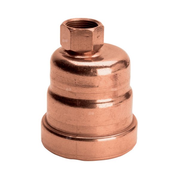 Zaślepka miedź VIEGA 2456XL 3/4'' fi 64 mm mz, z odpowietrznikiem