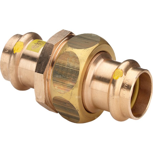 Złącze Profipress VIEGA 2650 jednoczęściowy, brąz / brąz, 15 mm (mz x mz), 77 mm