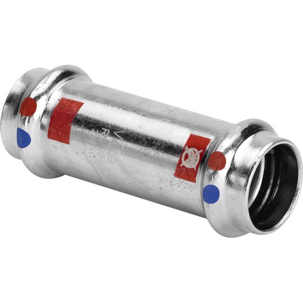 Mufa Prestabo VIEGA 11155LF jednoczęściowy, stal (ocynk galwaniczny/elektrolityczny) / stal, 18 mm (mz x mz), 80 mm z uszczelką