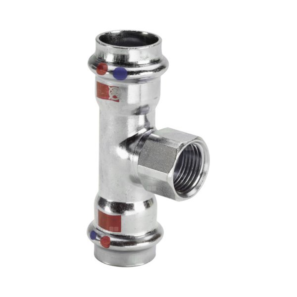 Trójnik VIEGA 11172LF stal (ocynk galwaniczny/elektrolityczny) 15 mm x 15 mm x 1/2'' (mz x mz x gw metryczny)