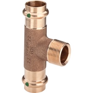 Sanpress-trójnik z SC-Contur brąz lub brąz krzemowy, nr wzoru 2217.1 d1: 28 R: ¾ d2: 28