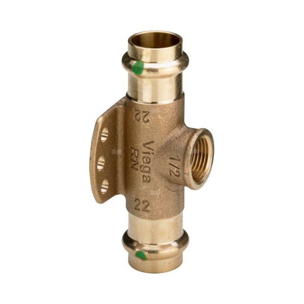 Trójnik VIEGA 22173 brąz (stan surowy) 15 mm x 1/2'' x 15 mm x 15 mm (mz x gz x mz)