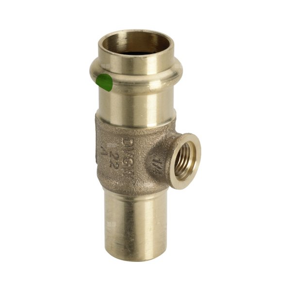 Trójnik VIEGA 22174 brąz (stan surowy) 28 mm x 1/4'' x 28 mm x 28 mm (mz x gw x kw)