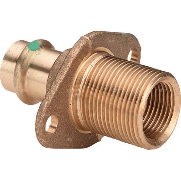 Przepust ścienny Sanpress 90' VIEGA 22323 jednoczęściowy, brąz / brąz, 15 mm, 1/2'' (mz x gw), 30 mm, (głębokość: 26 mm) z uszczelką