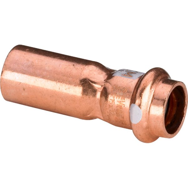 Złącze Profipress VIEGA 45151 redukcja jednoczęściowy, Cu (stan surowy) / Cu (stan surowy), 12 mm (kw x mz), 50 mm