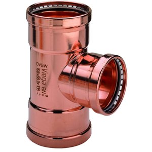 Profipress XL-trójnik z SC-Contur miedź, nr wzoru 2418XL d1: 88,9 d2: 54 d3: 88,9