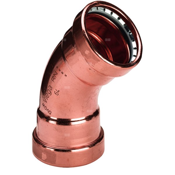 Profipress XL-łuk 45 st. z SC-Contur miedź, nr wzoru 2426XL d: 108,0