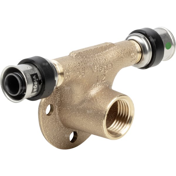 Trójnik VIEGA 67243 brąz 20 mm x 1/2'' x 20 mm (mz x gw x mz)