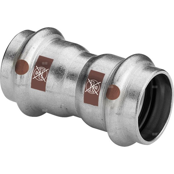 Mufa VIEGA 1715, stal nierdzewna / stal nierdzewna, 42 mm (zw x zz)