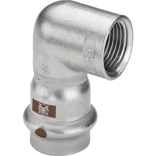 Przejściówka kątowa 90' VIEGA 17142, stal nierdzewna / stal nierdzewna, 22 mm x 1/2'' (zw x gw)