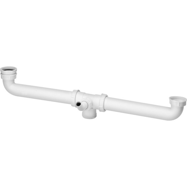 Łącznik odpływu 1 1/2 x 160-570, tworzywo sztuczne biały