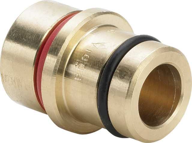 Adapter VIEGA 22336 Jednoczęściowy, brąz (końcówka wtykowa x końcówka wtykowa), 30 mm, (głębokość: 15 mm) z uszczelką