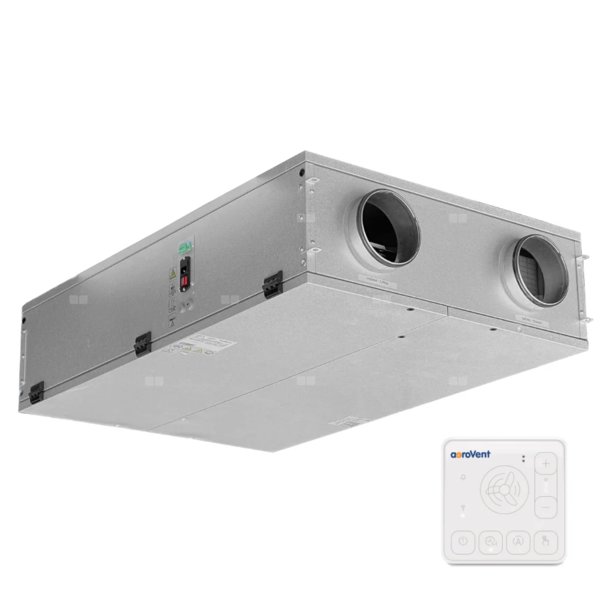 Rekuperator FLAT 200+ płaski, z panelem Wi-Fi, podwieszany lub do montażu na stropie, z by-passem i wymiennikiem przeciwprądowym