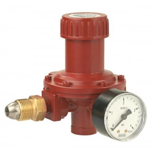 Reduktor I-stopnia z manometrem 60 kg/h 1,5 bar, przyłącze POLxIG G1/2" 01-256-00
