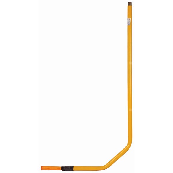 Stalowe przyłącze domowe do gazu kątowe w izolacji fabrycznej 3LPE, PE32 x gwint R1", L=500xH=900