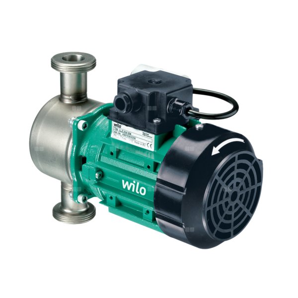 Pompa obiegowa WILO VeroLine-IP-Z 25/2 EM typu in-line z silnikiem znormalizowanym 50 Hz, moc silnika 0.06kW 0.85 A 1365 obr/min, wlot GZGW 1 1/2''