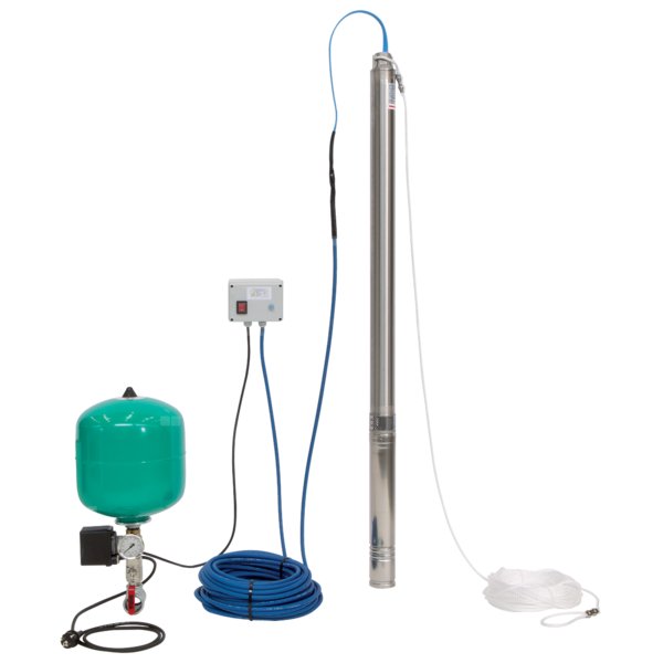 Pompa głębinowa 1-fazowa WILO Sub TWU 3-0115-Plug&Pump/DS częstotliwość 50 Hz, moc 0.37 kW 3.75 A, prędkość obrotowa 2900 obr/min