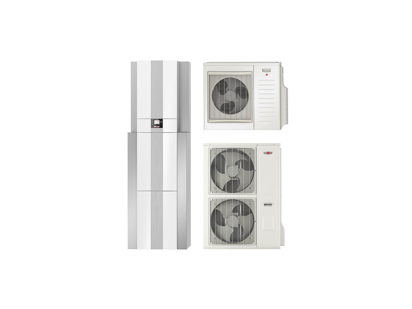 Centrala grzewcza CHC-split 14/200-35 - Pompa ciepła powietrze-woda split WOLF BWL-1S-14 8.7 kW 400 V + Zasobnik c.w.u. 180L + Zasobnik buforowy