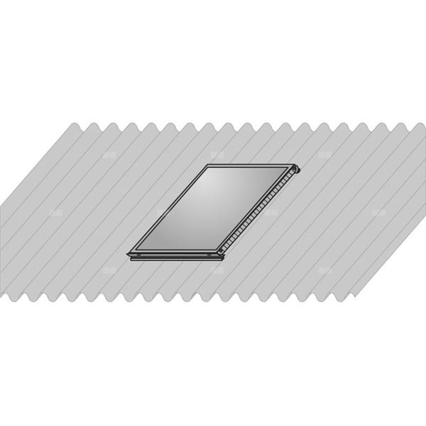 Zestaw montażowy na blasze falistej do 1 kolektora płaskiego poziomego