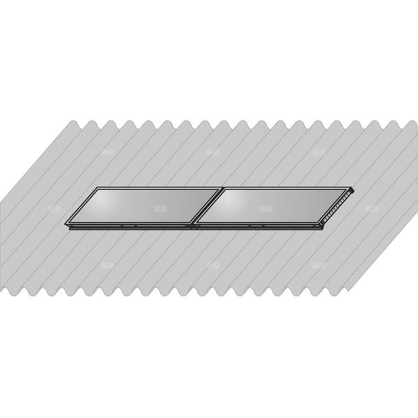Zestaw montażowy na blasze falistej do 2 kolektorów płaskich poziomych
