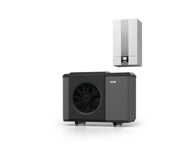Centrala grzewcza CHC-monoblock 10/200-35 - Pompa ciepła powietrzna powietrze-woda monoblok WOLF CHA-10 7.95 kW 400 V + Zasobnik c.w.u. 180L + Zasobnik buforowy 35L