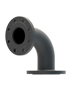 Łącznik kątowy 90' - DN 150 z 4 śrubami montażowymi oraz uszczelką EPDM DN 150