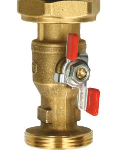 Przypompowy zawór kulowy S 1" z żeliwną nakrętką G 1 1/2", uszczelką EPDM